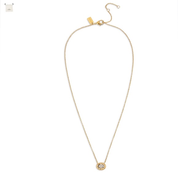 Coach Signature Pendant Necklace, 16" NWT - Picture 1 of 3